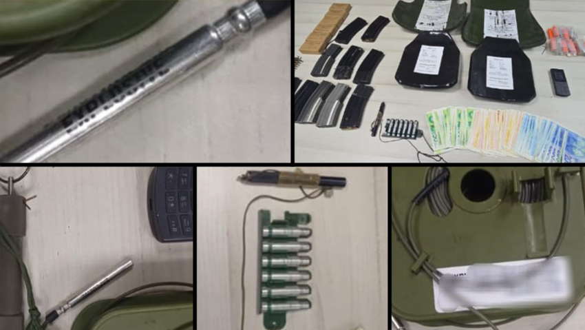 Photo: Israel Police אמל"ח שנמצא בביתו של חשוד בדקירה מחוץ למועדון בתל אביב