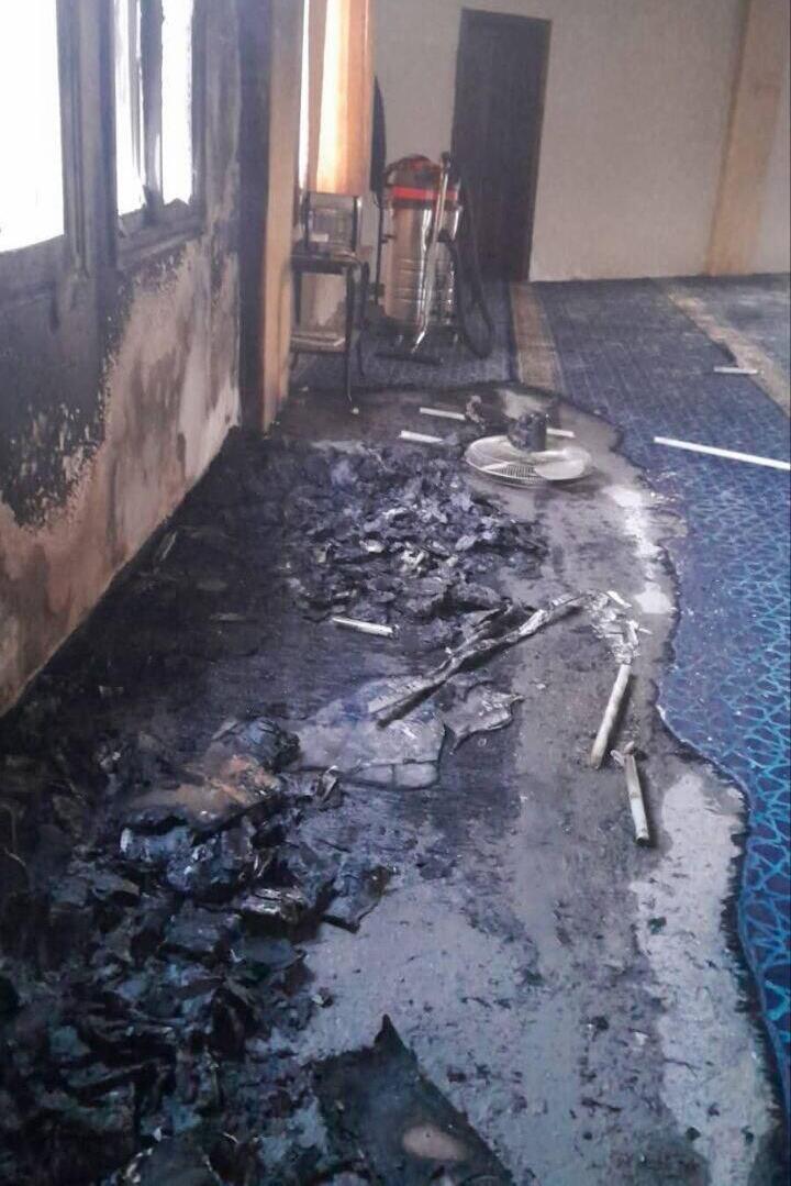 כתובות שרוססו על מסגד בכפר דיראסתיא על ידי מתנחלים