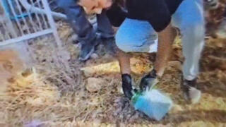 תיעוד תפיסת האקדח אצל החשודים בתמיכה בדאע"ש