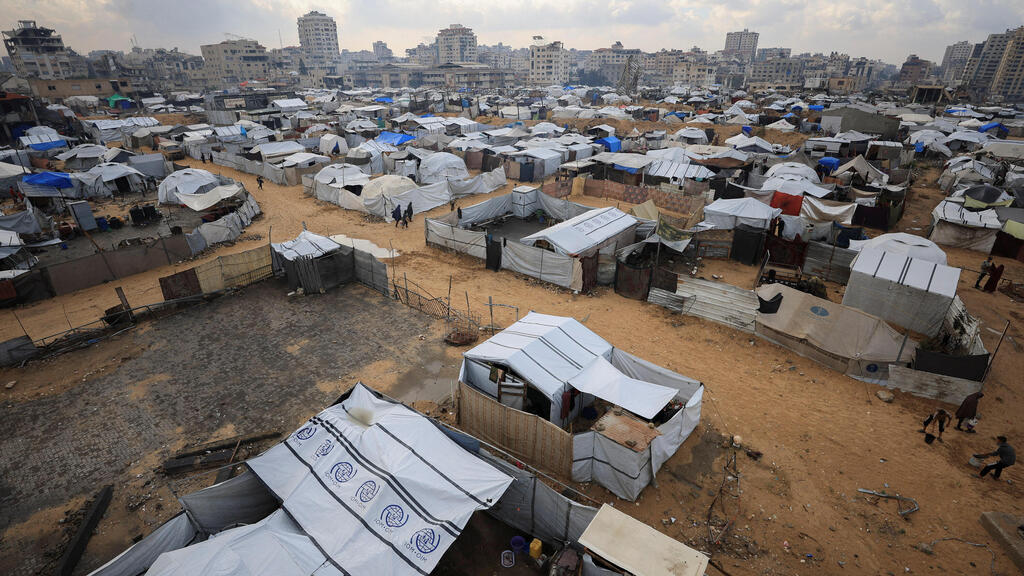 Сектор Газа (Фото: REUTERS/Dawoud Abu Alkas) אוהלים בעיר עזה