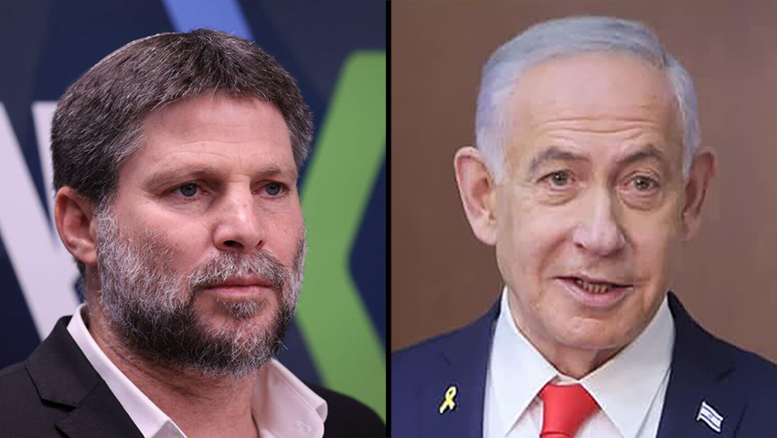 Министр финансов Бецалель Смотрич, премьер-министр Биньямин Нетаниягу (Фото: Алекс Коломойский, Моти Кимхи) Министр финансов Бецалель Смотрич, премьер-министр Биньямин Нетаниягу