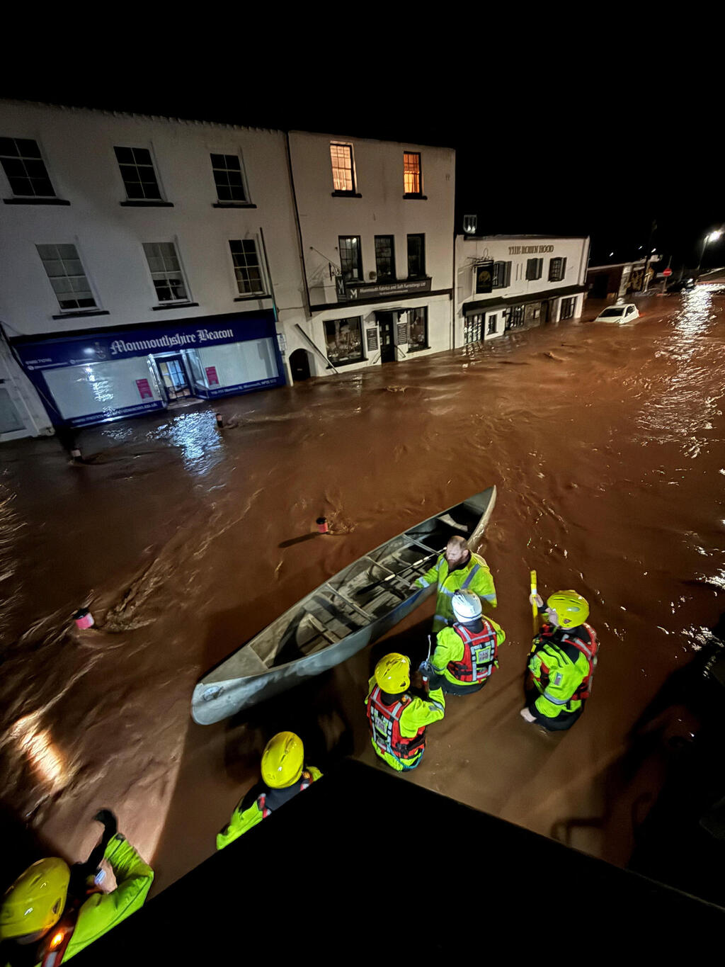 Flooding in Wales following Storm Claudia (Photo: Kim Kaos/via REUTERS) הצפות ב וויילס בריטניה הסופה קלאודיה