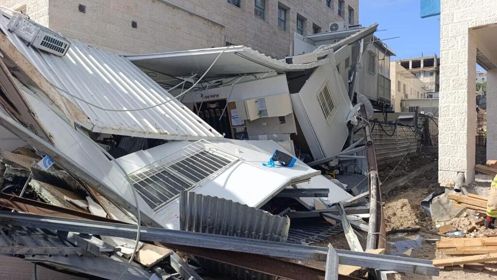 Обрушение здания в Бейт-Шемеше (Фото: МАДА) קריסת מבנה בגן ילדים בבית שמש