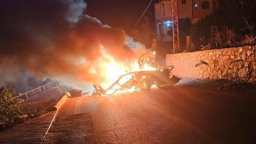 A drone struck a vehicle in the village of al-Mansouri תקיפת כטב"ם באל-מנסורי