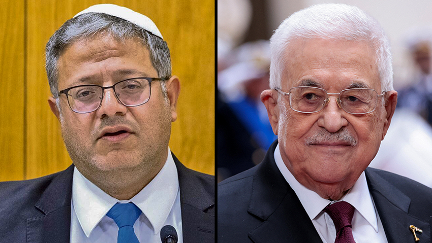 Итамар Бен-Гвир, Абу-Мазен (Фото: Амит Шааби, REUTERS/Remo Casilli) Итамар Бен-Гвир, Абу-Мазен