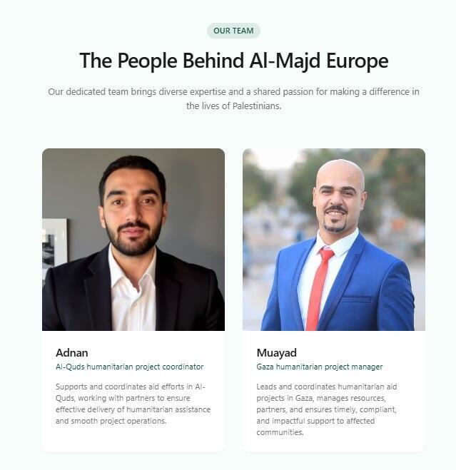 Adnan and Muayad: 'The People Behind Al‑Majd Europe' אתר חברת "אל-מג'ד"
