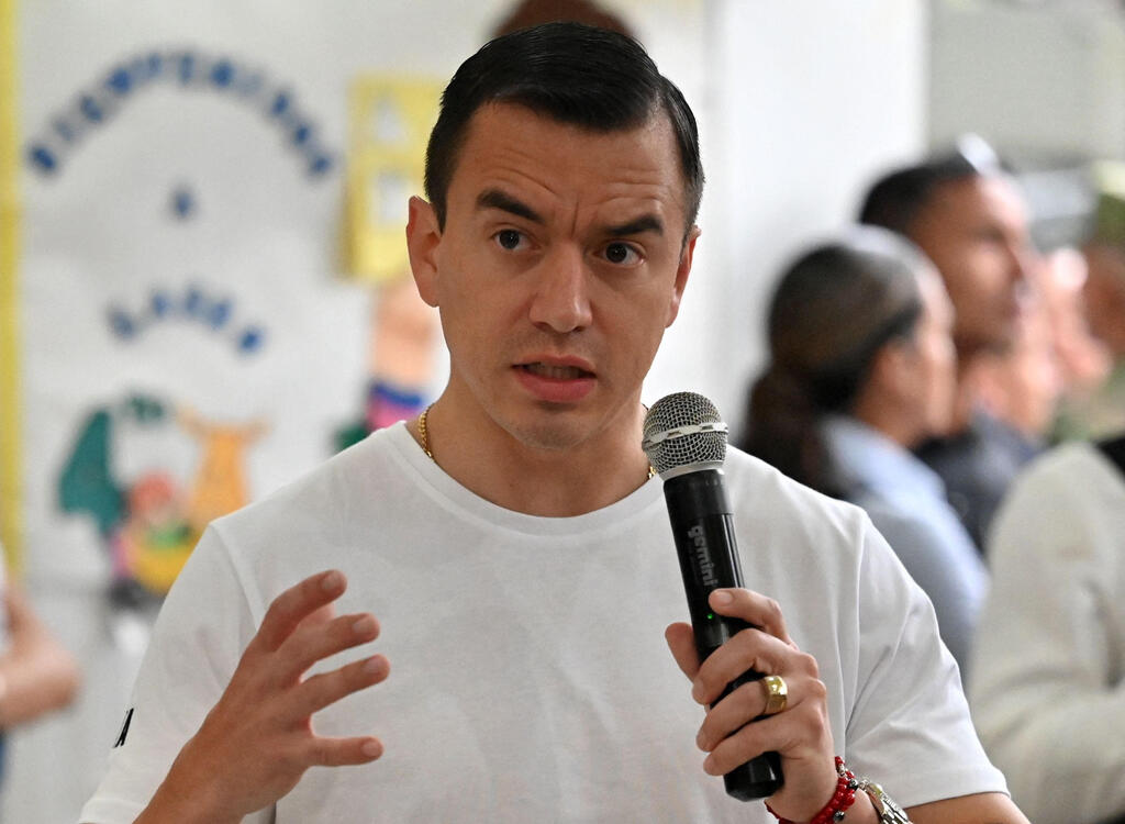 Daniel Noboa (Photo: MARCOS PIN / AFP) נשיא אקוודור דניאל נובואה