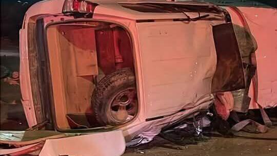 הרכב שהתהפך במרדף משטרתי ליד דימונה 