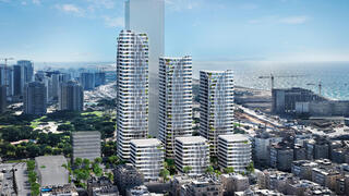 הדמיית מתחם יצחק שדה בלפור לאחר מיזם פינוי בינוי בבת ים 