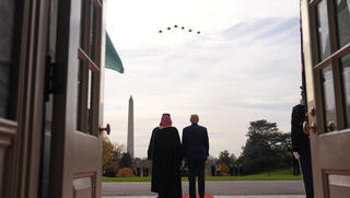 עם מטס כבוד של F-35: טראמפ קיבל את בן סלמאן