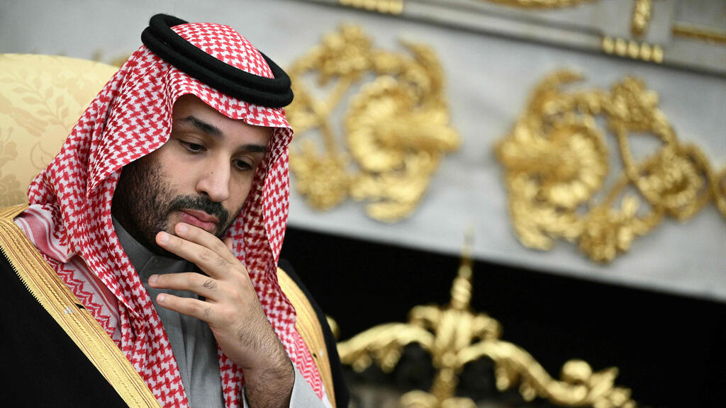 Normalization with Israel depends on a Palestinian state. Saudi Crown Prince Mohammed bin Salman (Photo: Brendan Smialowski/ AFP) טראמפ ובן סלמאן