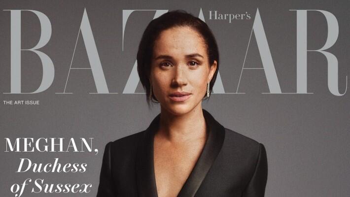 Меган Маркл на обложке журнала Harper's Bazaar (Фото: снимок с экрана) מייגן מרקל