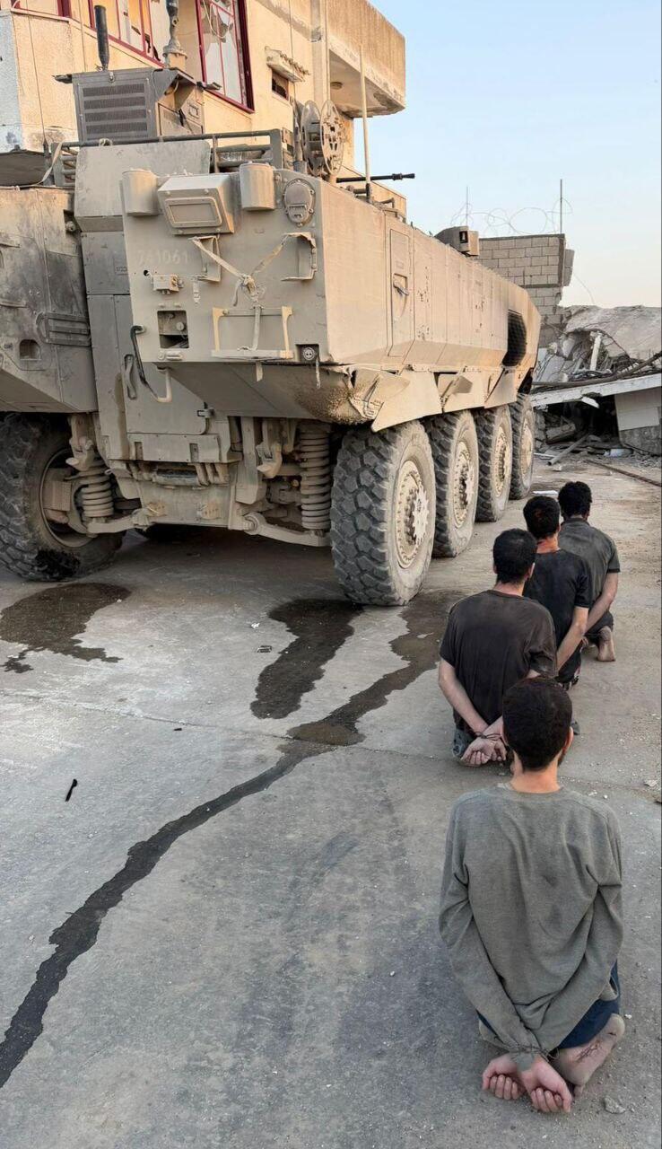 Some of the captured terrorists (Photo: IDF) המחבלים שנעצרו היום ברפיח