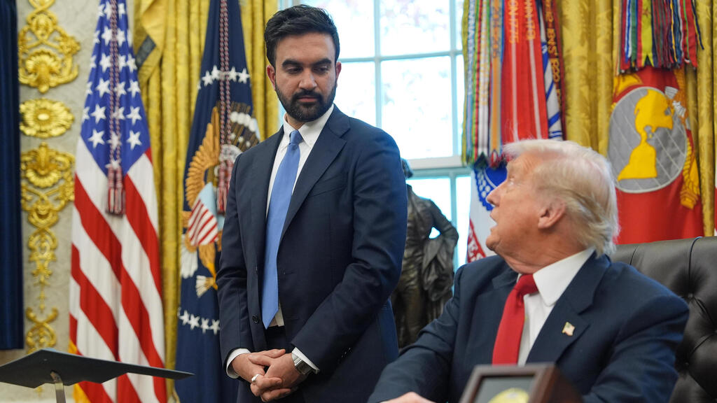 ראש העיר ניו יורק זוהרן ממדאני עם נשיא ארה"ב דונלד טראמפ בבית הלבן 