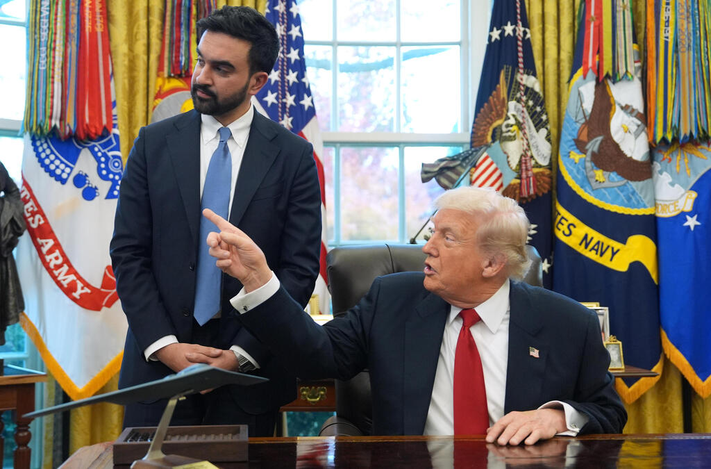 ראש העיר ניו יורק זוהרן ממדאני עם נשיא ארה"ב דונלד טראמפ בבית הלבן 