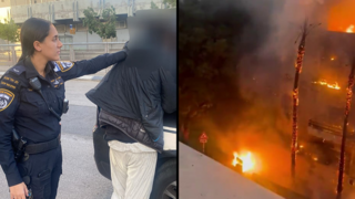 המשטרה עצרה חשוד בהצתה ברחוב חשמונאים בתל אביב