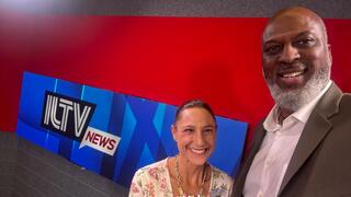 The author with Dumisani Washington