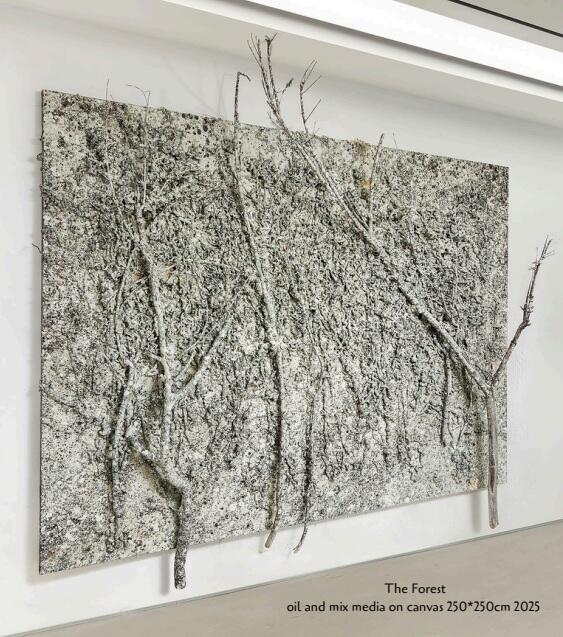 The Forest oil and mix media on canvas 250*250cm 2025 Sam Halaby