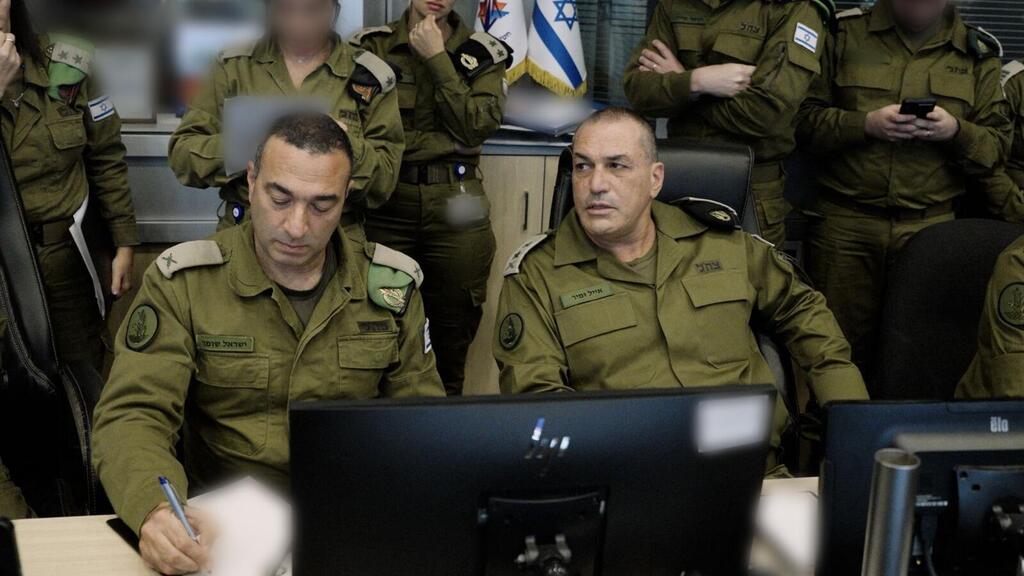 IDF chief Zamir and senior officers during the Beirut strike (Photo: IDF) הרמטכ"ל אייל זמיר בזמן התקיפה בדאחייה