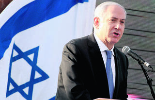 בנימין נתניהו בטקס חנוכת האנדרטה לנספים באסון השריפה בכרמל