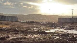 גדר ההפרדה עם הגדה המערבית באזור לכיש (יישוב אליאב) קרסה