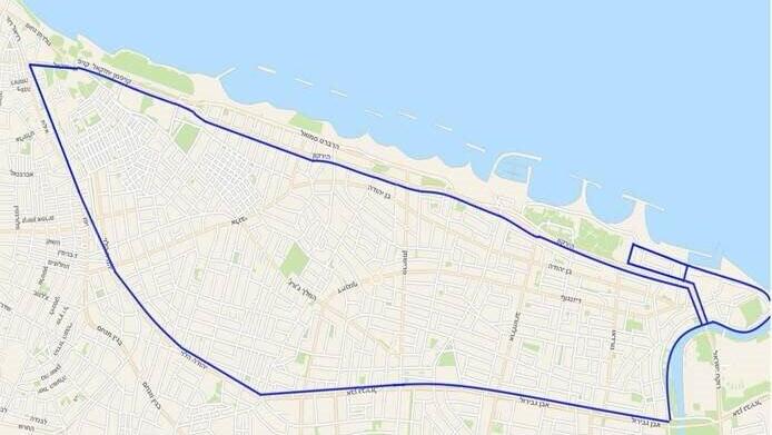 Карта районов с жестким ограничением скорости (Фото: мэрия Тель-Авива) מפה ובה הרחובות המסומנים בכחול בהם תוגבל המהירות המירבית ל 30 קמ"ש