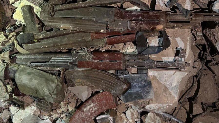 אמל"ח שנמצא על מחבלי חמאס שחוסלו