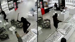 תיעוד: ניסיון שוד של חנות תכשיטים באופקים