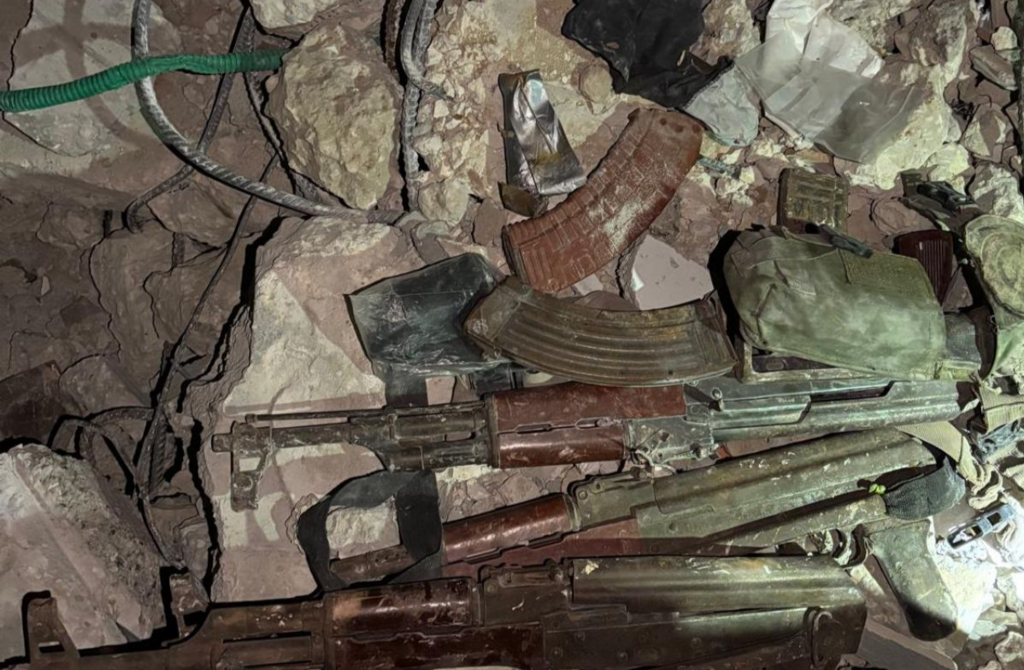 אמל"ח שנמצא על מחבלי חמאס שחוסלו ברפיח 