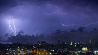 סופת ברקים ורעמים בירושלים