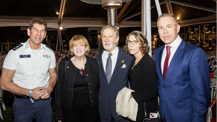 MDA CEO Eli Bin, AFMDA CEO Cathy Reed, Robert and Nancy Milgrim and Amb. Gilad Erdan
