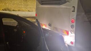 אוטובוס שנפגע מירי