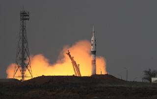 שיגור חללית סויוז לתחנת החלל