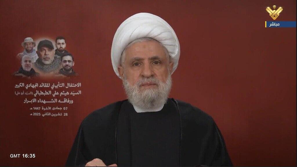 Qassem in his speech: 'Tabatabai played a key role in the fighting.' נעים קאסם