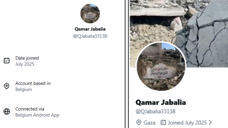 Fake X account fake location