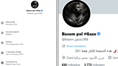 Fake X account fake identity