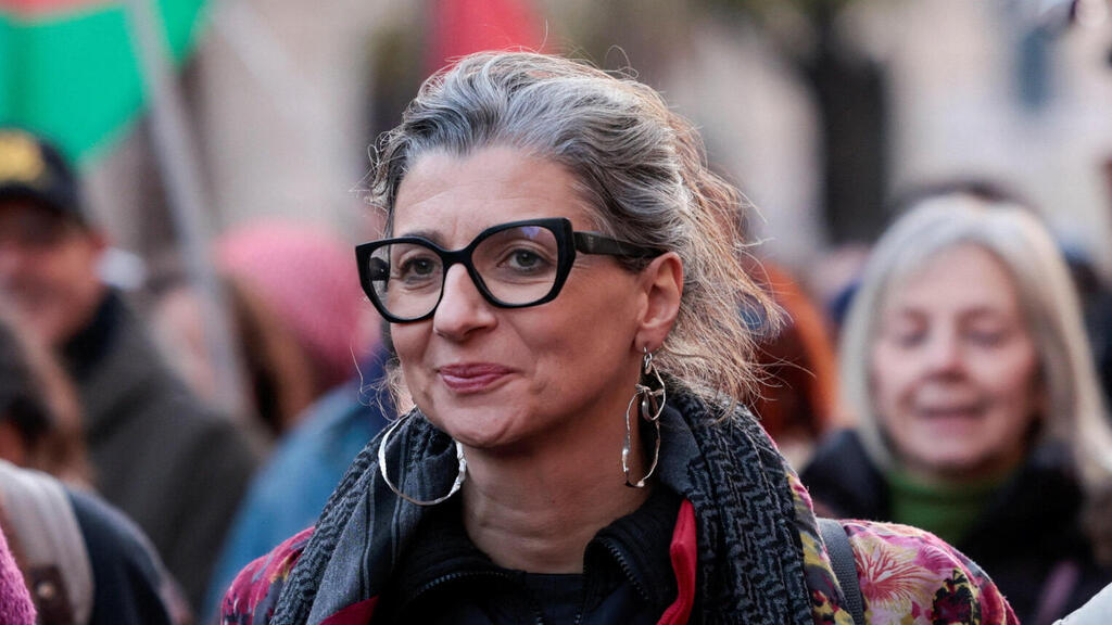 פרנצ'סקה אלבנזה השליחה המיוחדת של האו"ם לשטחים הפלסטיניים הפגנה ב רומא