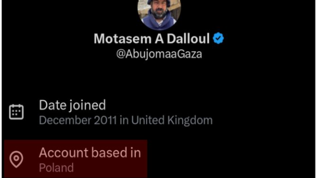 X account not from Gaza