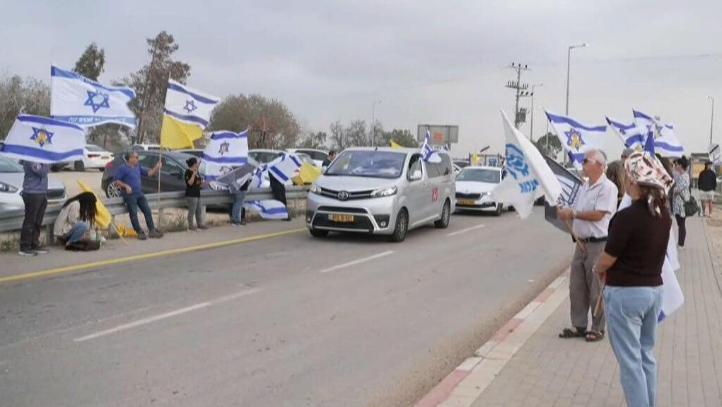 מסע ההלוויה ושיירת דגלים לכבודו של דרור אור ז"ל