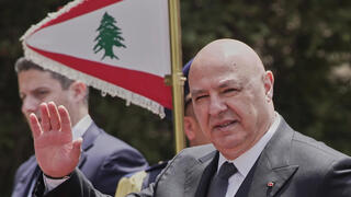 נשיא לבנון ג'וזף עאון 21 במאי ארכיון