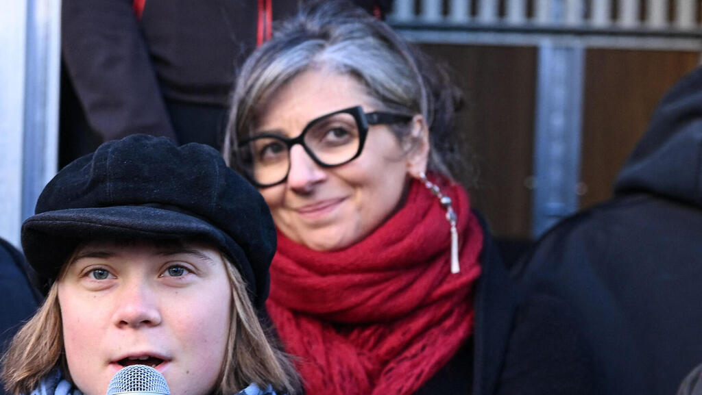 Albanese seen with Greta Thunberg (Photo: Emanuela Zampa/Getty Images) גרטה טונברג ופרנצ'סקה אלבנזה בסוף השבוע בגנואה