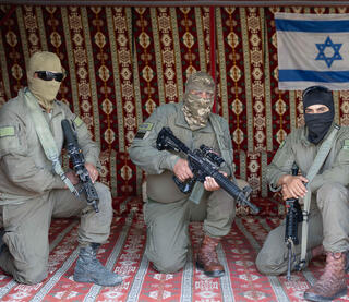 צוות הגששים. מימין: סרן עלי, סא"ל בסאם ורס"ר טאלב