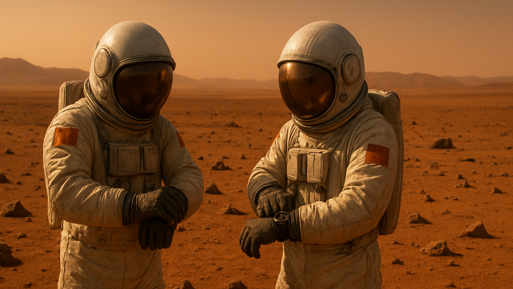 אסטרונאוטים בודקים מה השעה על מאדים