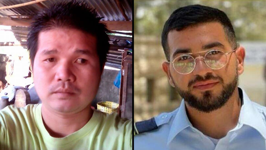 Thai national Sudthisak Rinthalak and Master Sgt. Ran Gvili Thai national Sudthisak Rinthalak and Master Sgt. Ran Gvili