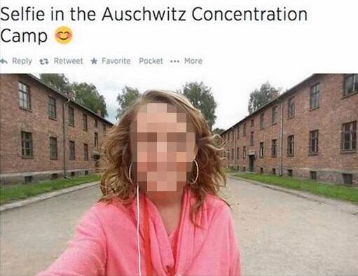 פוסט שהעלתה מבקרת באושוויץ