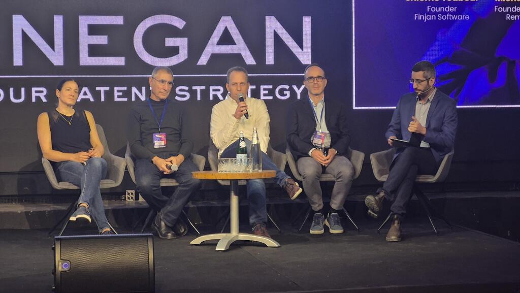 The event’s CEO panel, from left to right: Remepy founder and CEO Michal Tsur, Finjan Software founder Shlomo Touboul, Autofleet founder Kobi Eisenberg, Aleph Farms founder and CEO Didier Toubia 