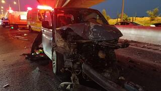 תאונת דרכים בין כלי רכב בכביש 6