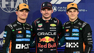 מימין לשמאל: פיאסטרי, ורסטאפן ונוריס 