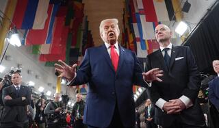 US President Donald Trump and FIFA President Gianni Infantino 