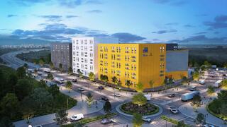 הדמיית פרויקט הלוגיסטיקה טכנופארק אשדוד של קבוצת סופרין